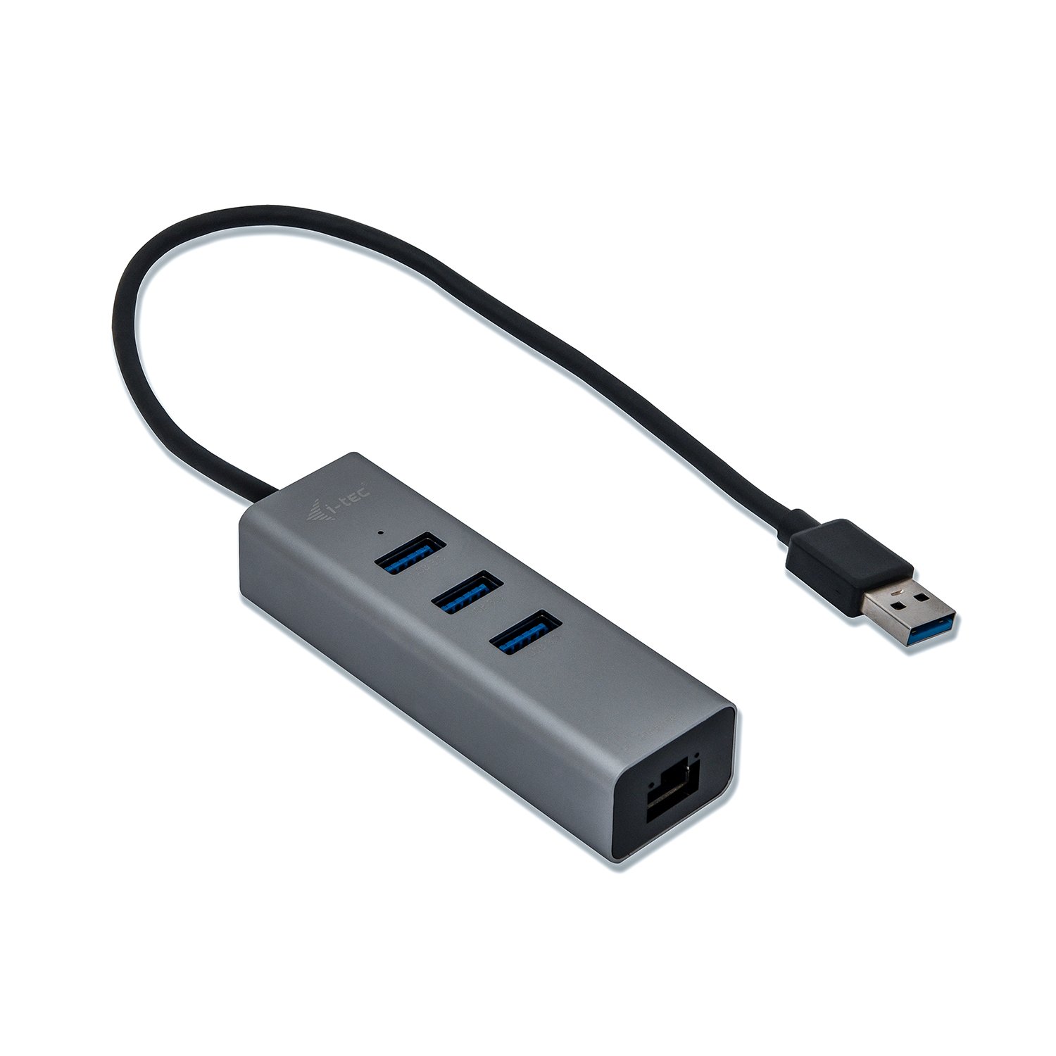 i-tec-usb-3-0-metal-3-port-usb-hub-mit-gigabit-ethernet-adapter-robustes-metallg image 1