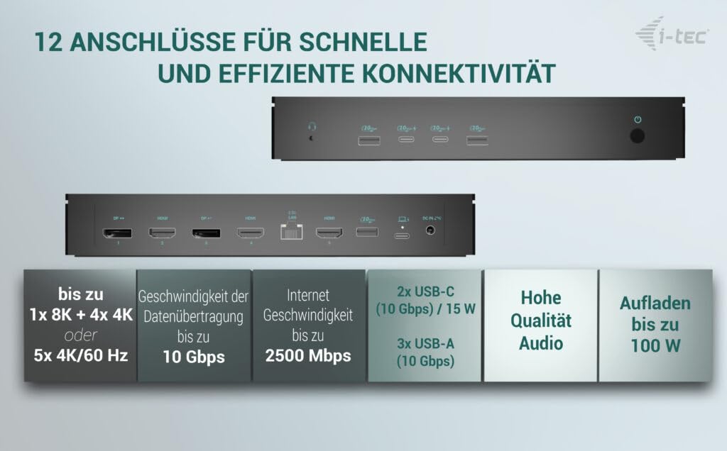i-tec-universal-5x-4k-60hz-display-dockingstation-mit-100w-stromversorgung-2x-hd image 5
