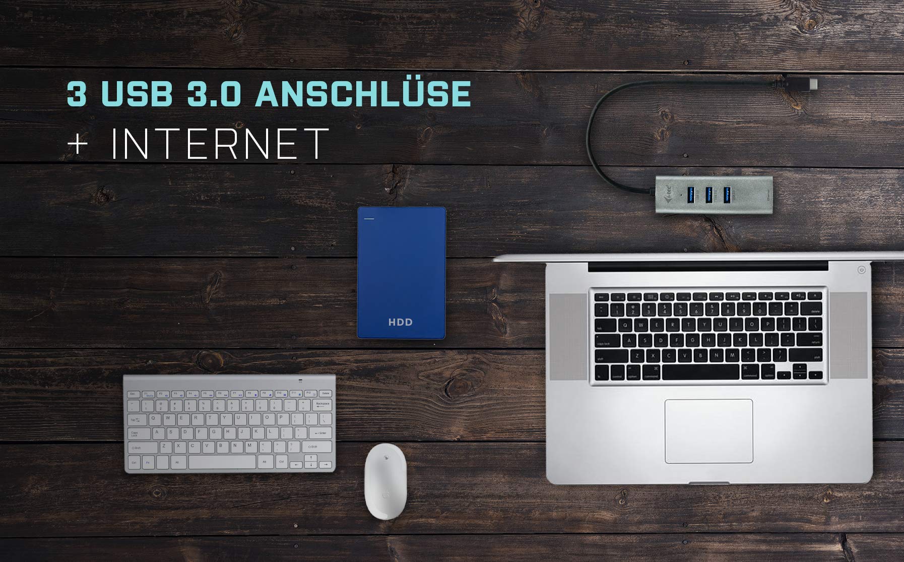 i-tec-usb-c-metal-3-port-hub-mit-gigabit-ethernet-adapter image 7