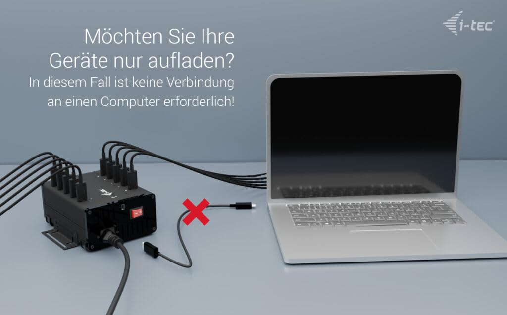 i-tec-usb-c-usb-a-metall-lade-und-daten-hub-10x-usb-c-15w-pro-anschluss-180w-net image 5