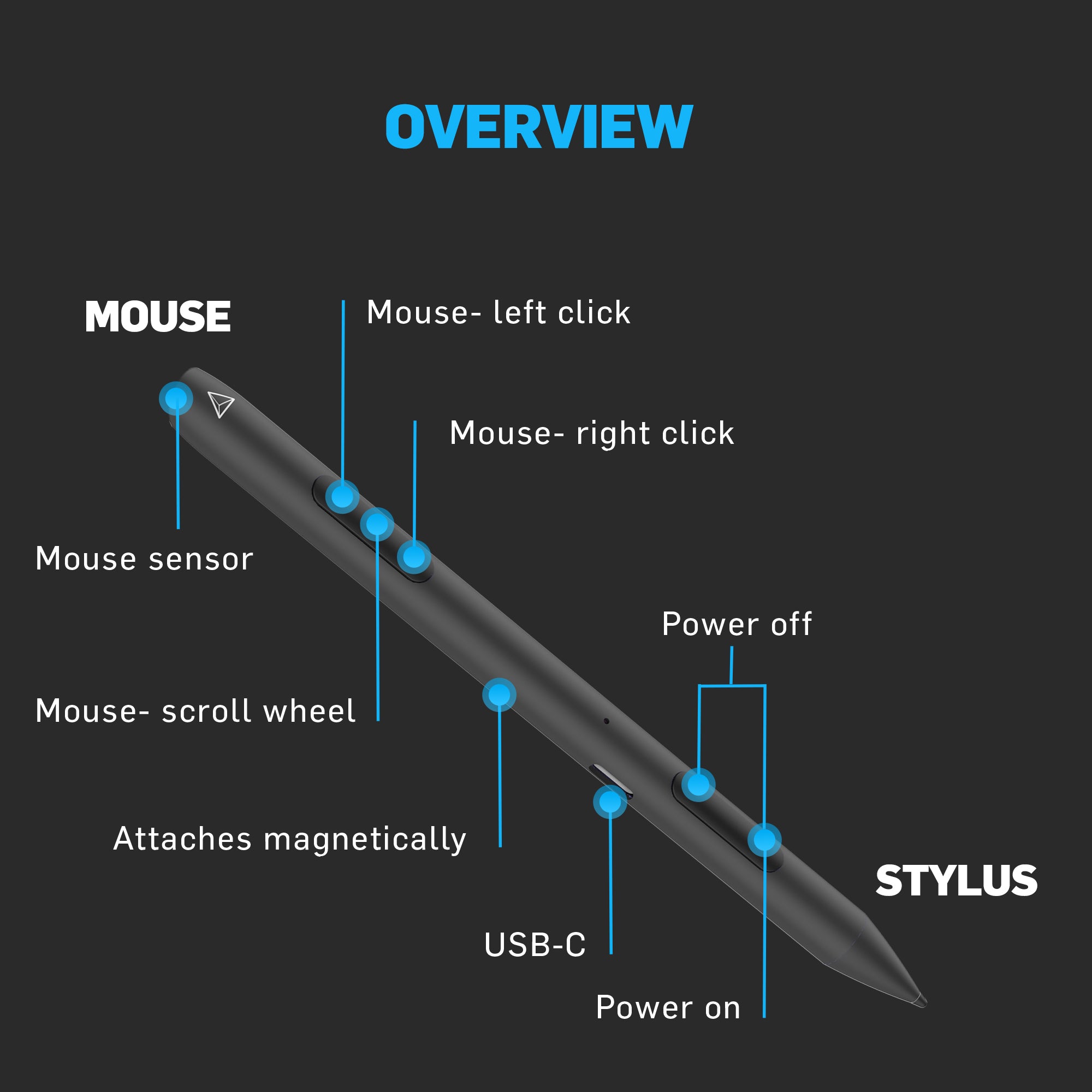 adonit-note-m-stylus-mit-mausfunktion-bluetooth-magnetisch-touchpanel image 4