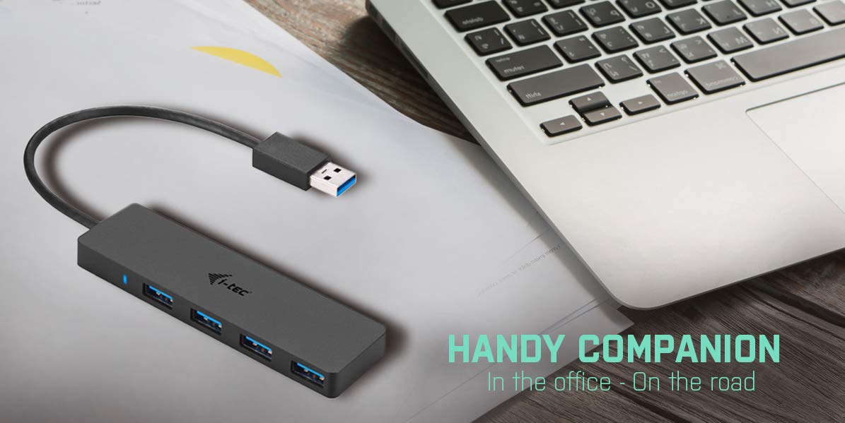 i-tec-usb-3-0-slim-passive-hub-4-port-ohne-netzadapter-f-r-notebook-ultrabook-ta image 2