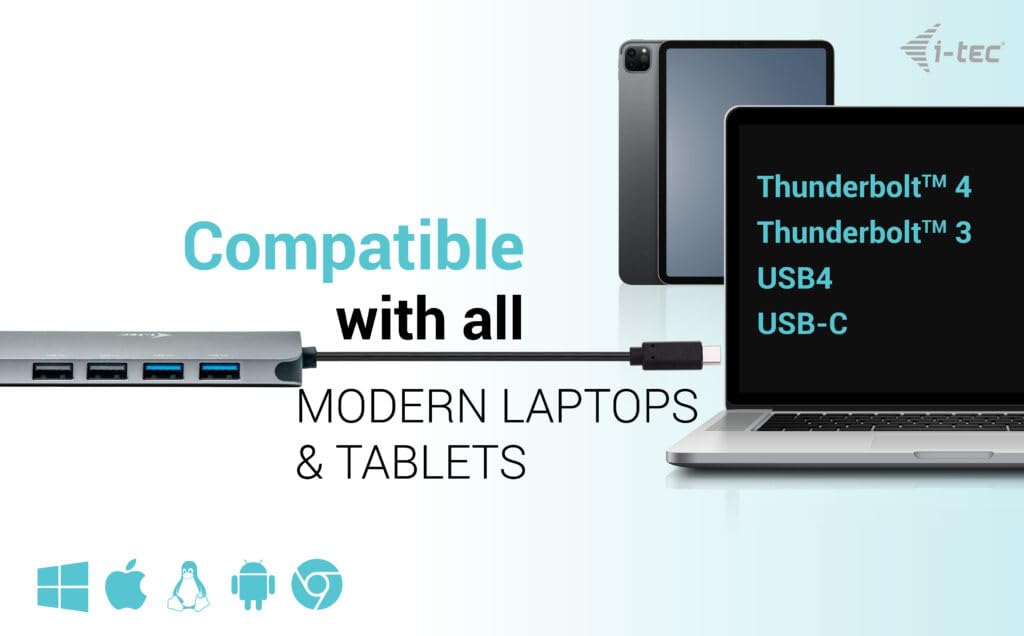i-tec-c31nanohdm2d100-dockingstation-laptop-st-nder-usb-c-aluminium-grau image 5