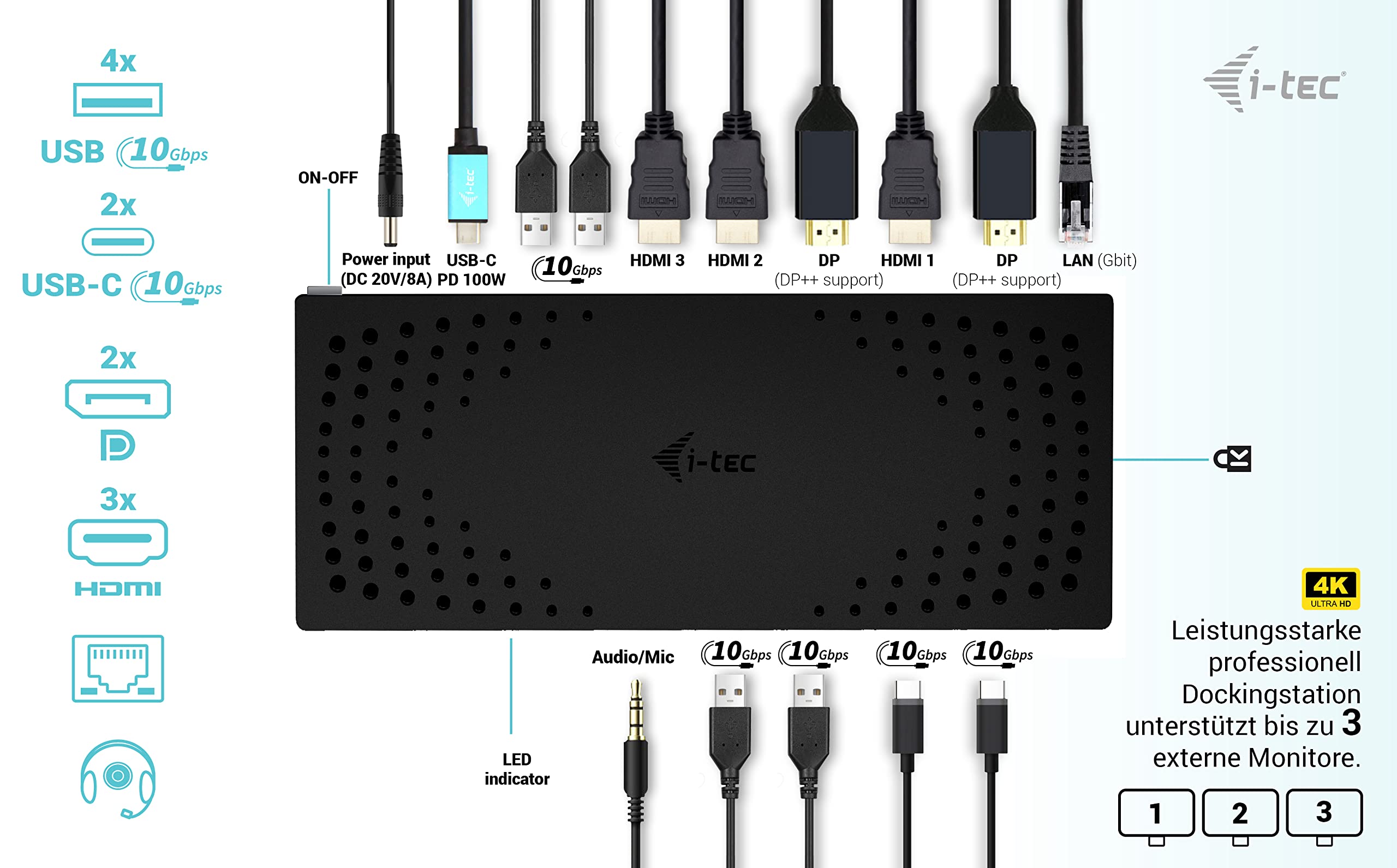 i-tec-usb-3-0-usb-c-thunderbolt-3x-4k-docking-station-gen-2-mit-power-delivery-1 image 5