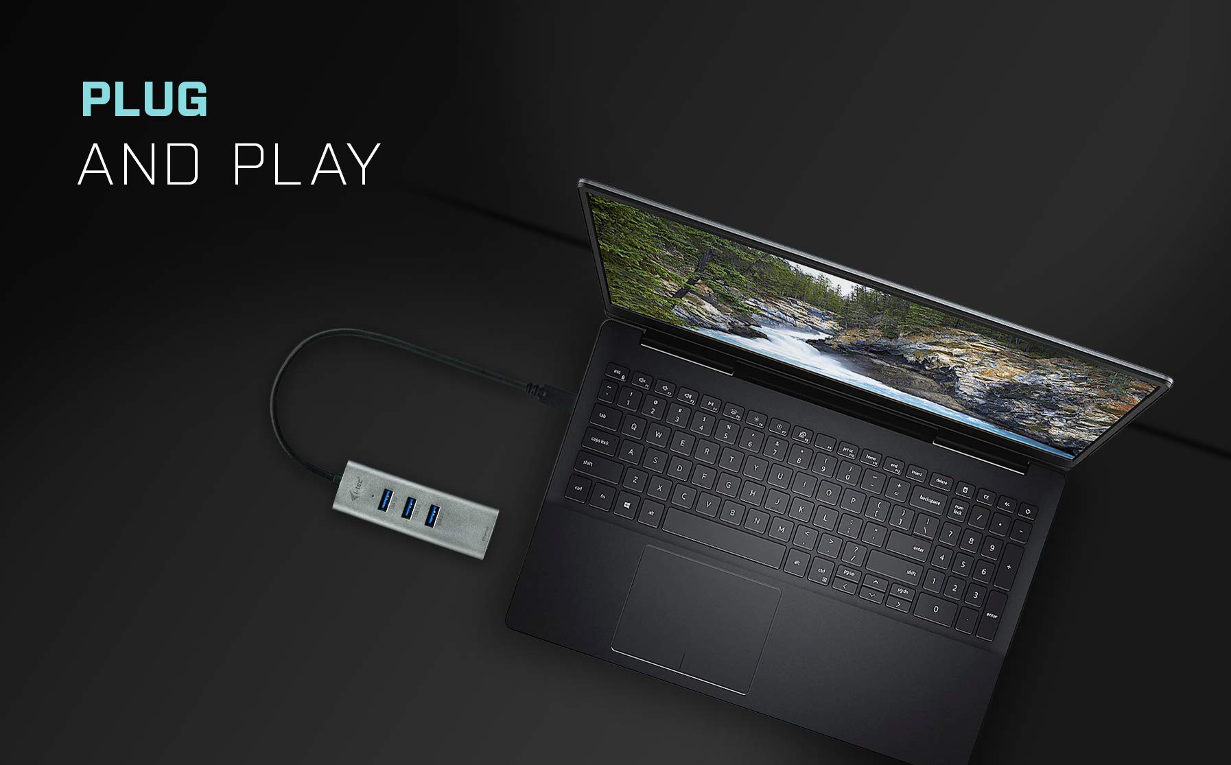 i-tec-usb-c-metal-3-port-hub-mit-gigabit-ethernet-adapter image 2