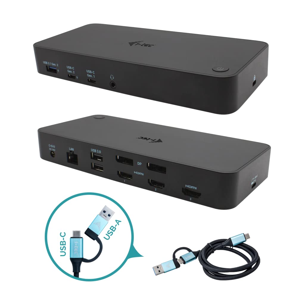 i-tec-usb-3-0-usb-c-dockingstation-3x4k-mit-100w-pd-2x-displayport-3x-hdmi-1x-gl image 3
