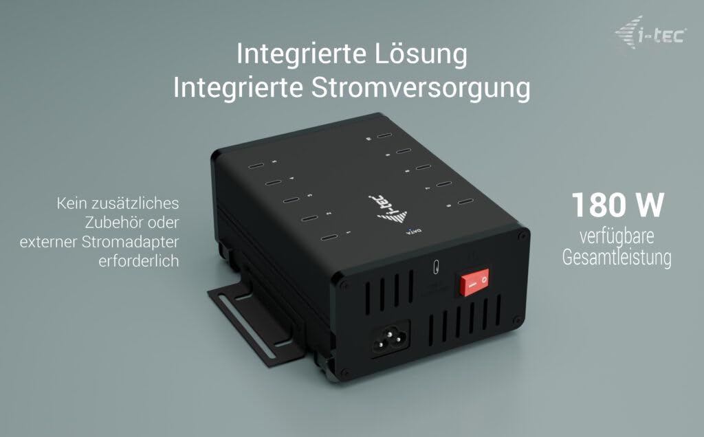 i-tec-usb-c-usb-a-metall-lade-und-daten-hub-10x-usb-c-15w-pro-anschluss-180w-net image 7