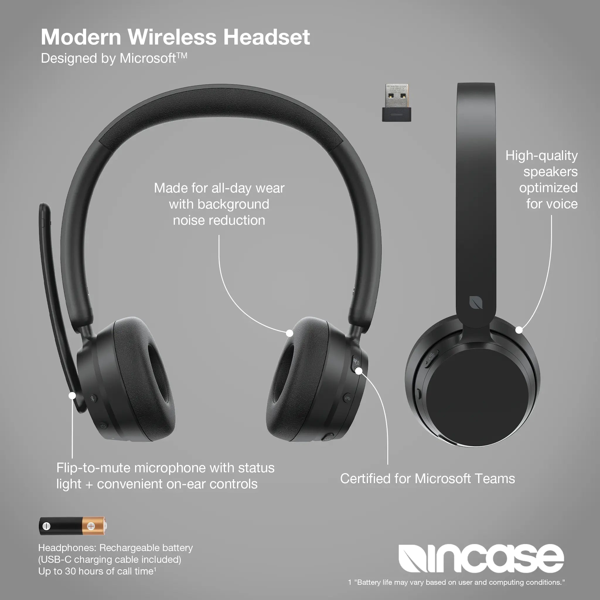 incase-designed-by-microsoft-modern-wireless-headset-teams-zertifiziert image 3