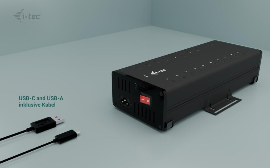 i-tec-usb-c-usb-a-metall-lade-und-daten-hub-20x-usb-c-15-w-pro-anschluss-360-w-n image 2
