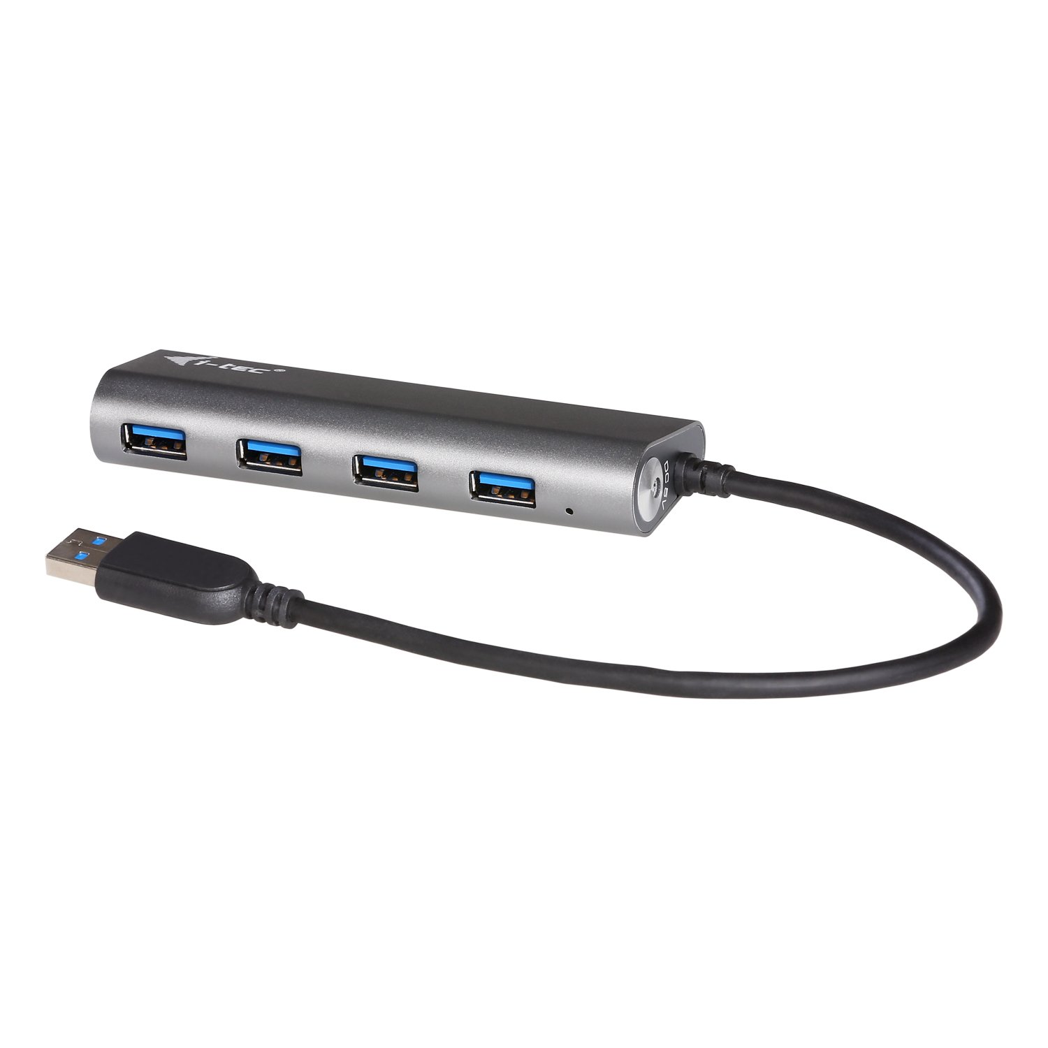 i-tec-usb-3-0-metal-charging-hub-4-port-mit-netzadapter-aluminium-design-5-gbps- image 1