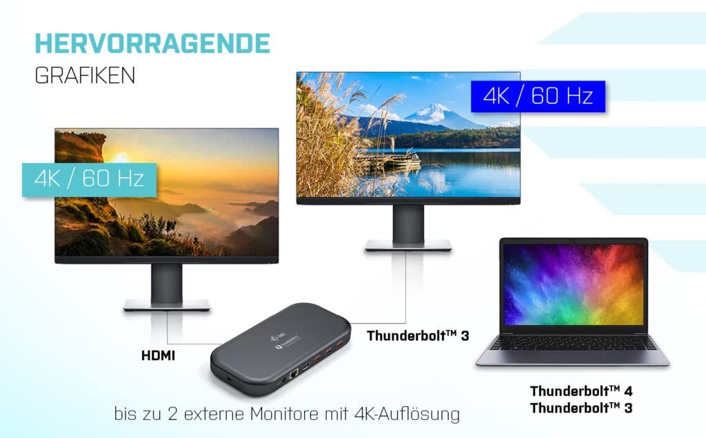 i-tec-thunderbolt-3-usb-c-dual-4k-docking-station-mit-usb-c-auf-displayport-kabe image 5