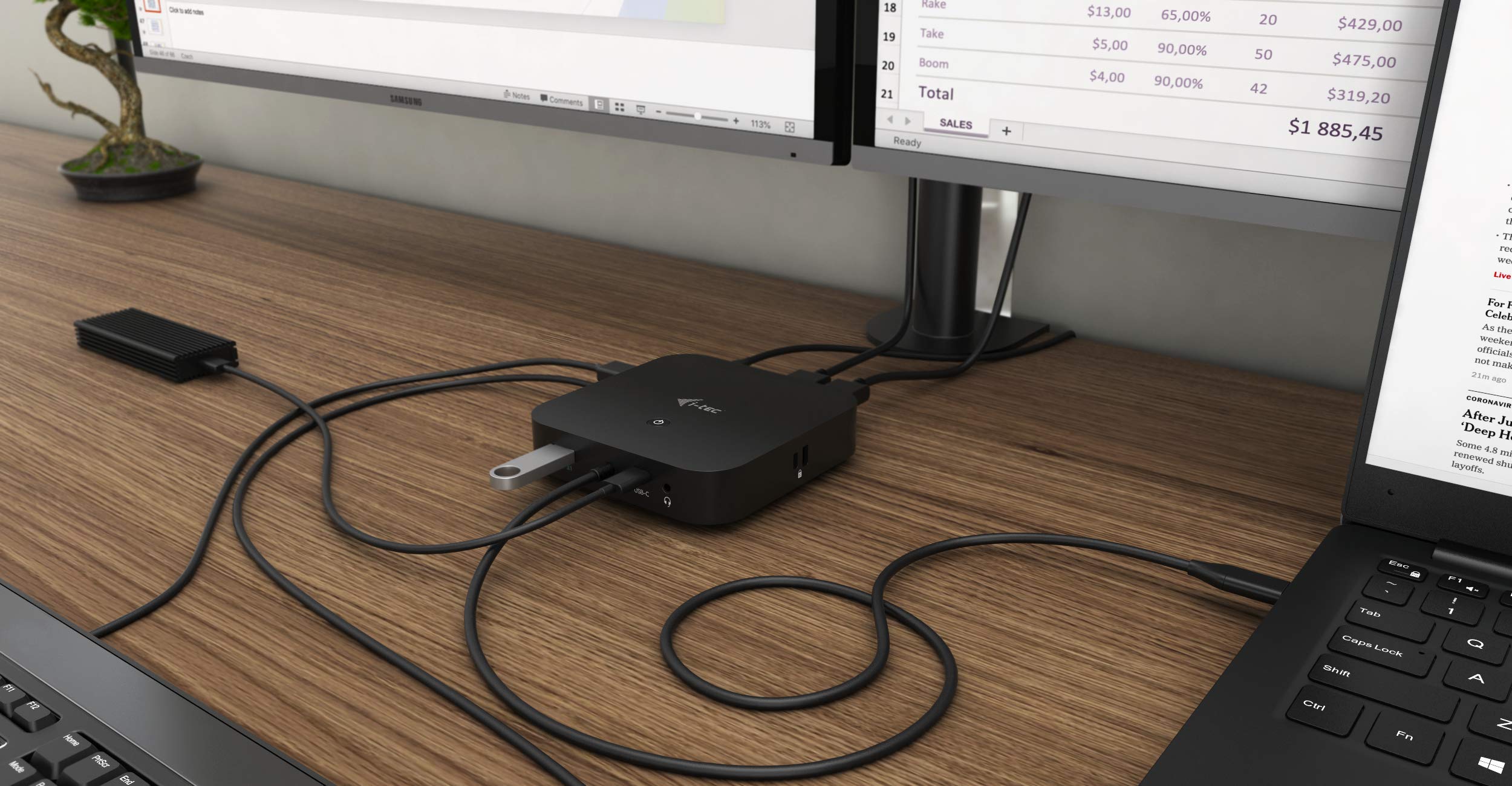 i-tec-usb-c-dockingstation-2x4k-dual-displayport-dock-mit-3x-usb-3-0-glan-und-au image 7