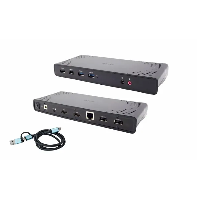 i-tec-usb-3-0-usb-c-thunderbolt-dual-display-docking-station-power-delivery-100w image 1