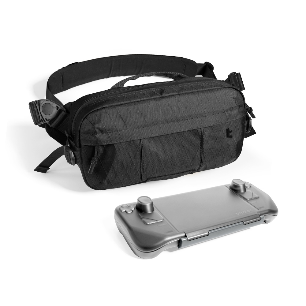 tomtoc-steam-deck-travel-duo-wander-t26-x-pac-sling-bag-armor-g12-case-bundle image 1