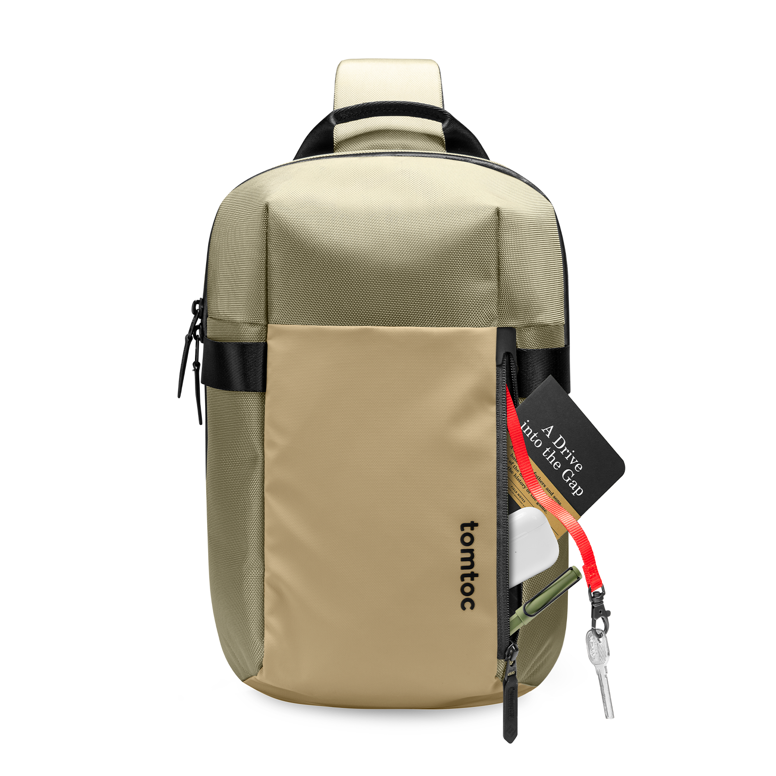 tomtoc-navigator-t24-sling-bag-7l-khaki-ykk-rei-verschl-sse-wasserabweisend image 3
