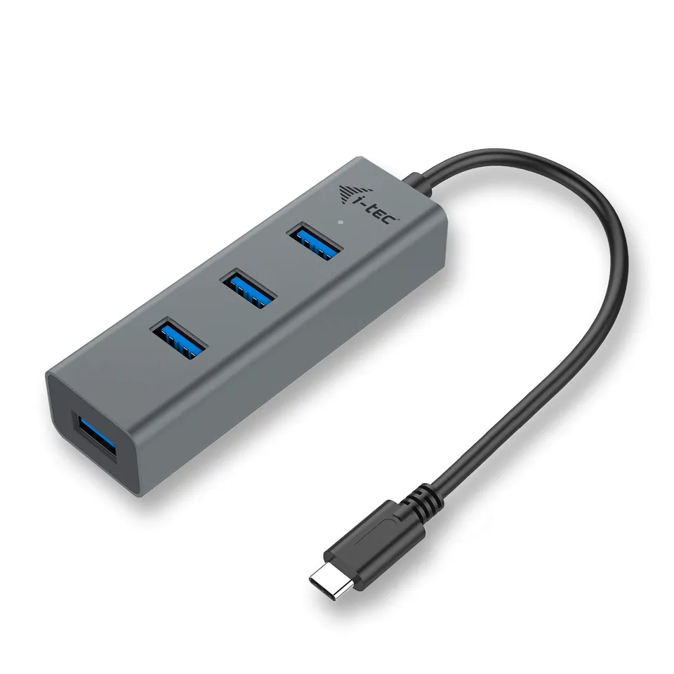 i-tec-usb-c-metal-hub-4-port-4x-usb-a-3-0-hub-f-r-notebook-tablet-und-smartphone image 1