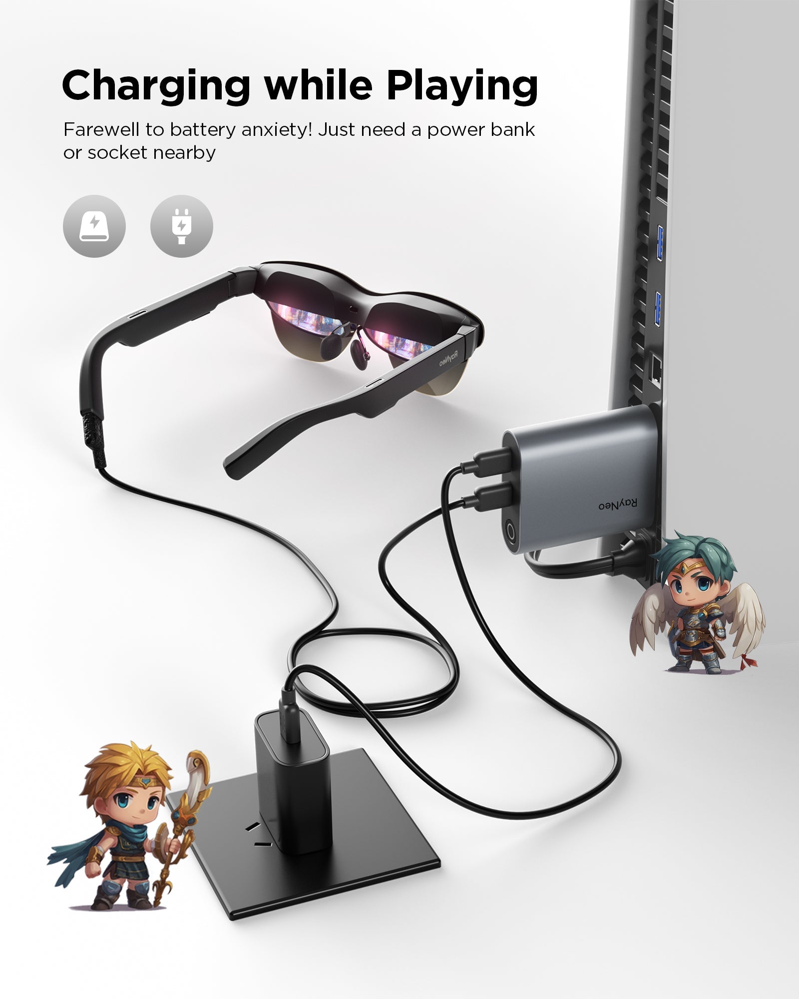 rayneo-hdmi-adapter-f-r-ar-brillen-4k-30hz-mit-lade-funktion-f-r-hdmi-und-lightn image 2