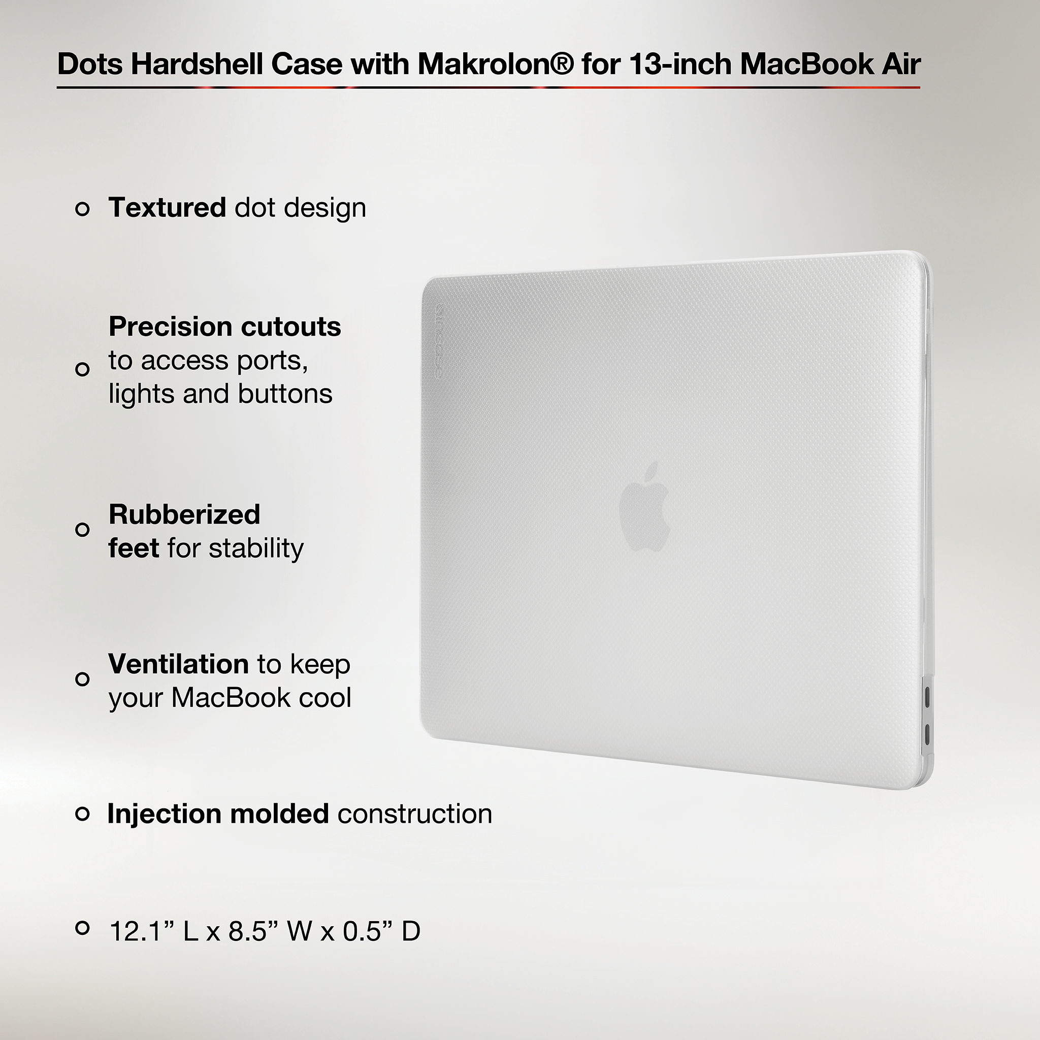 incase-dots-hardshell-mit-makrolon-f-r-macbook-air-13-leichte-schutzh-lle-mit-gu image 3