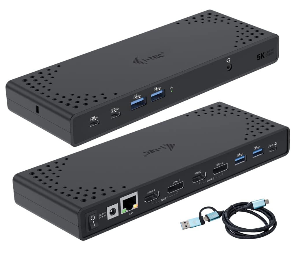 i-tec-usb-3-0-usb-c-thunderbolt-3-dual-display-docking-station-gen2-mit-100w-pow image 1