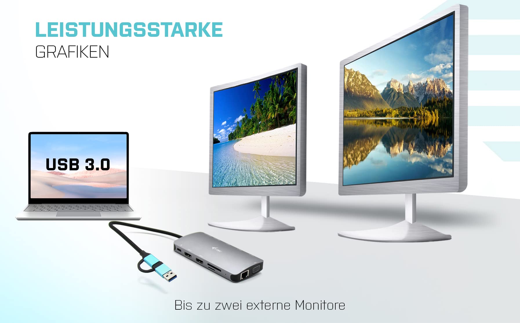 i-tec-usb-c-metal-nano-dock-dockingstation-mit-2x-hdmi-vga-sd-microsd-glan-5x-us image 6