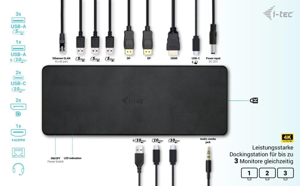 i-tec-usb-c-triple-display-docking-station-gen-2-pro-mit-100-w-stromversorgung-2 image 2