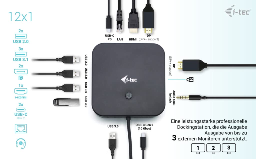 i-tec-usb-c-hdmi-dual-dp-docking-station-mit-power-delivery-100-w image 3