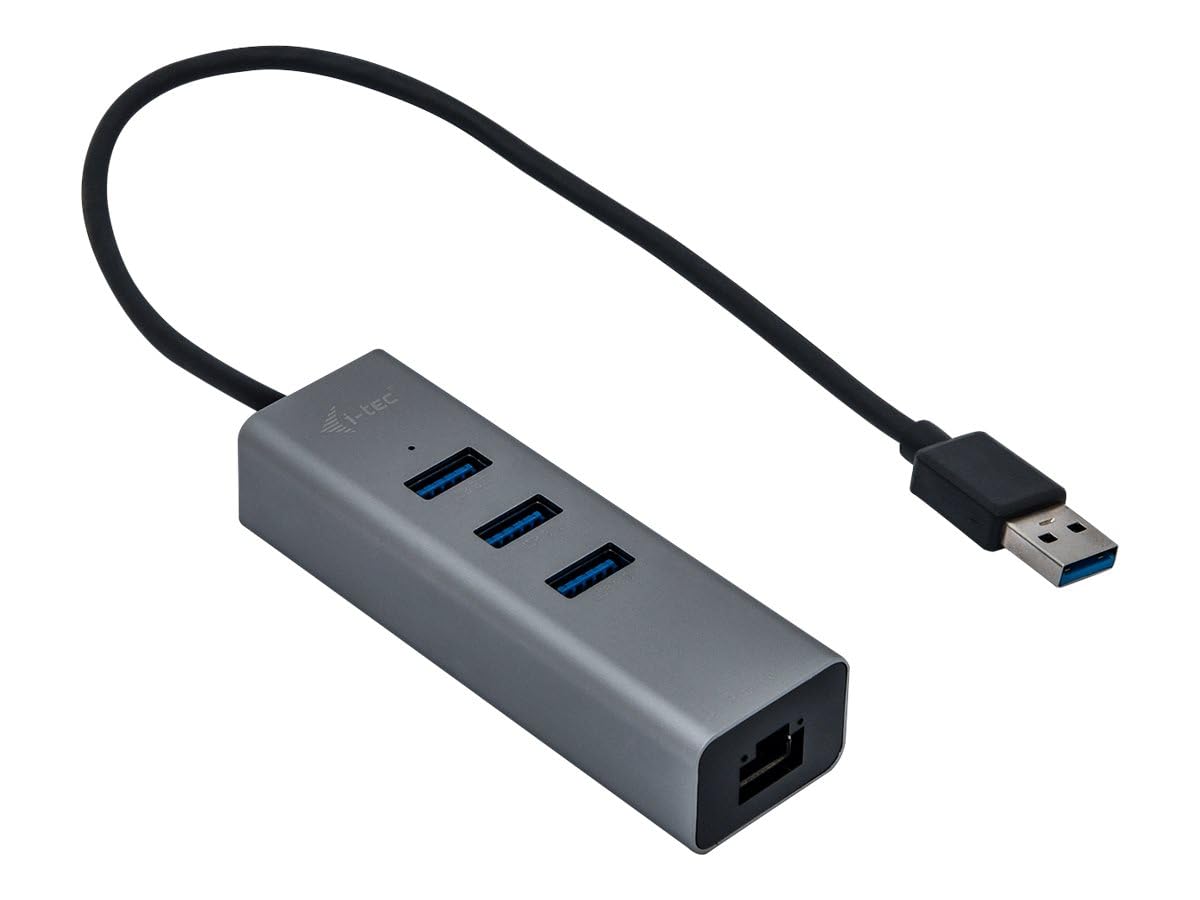 i-tec-usb-3-0-metal-3-port-usb-hub-mit-gigabit-ethernet-adapter-robustes-metallg image 4