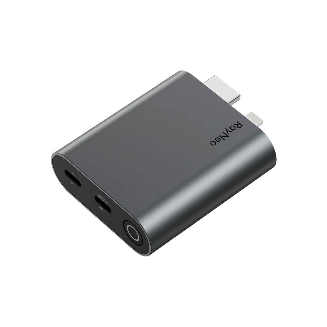 rayneo-hdmi-adapter-f-r-ar-brillen-4k-30hz-mit-lade-funktion-f-r-hdmi-und-lightn image 1