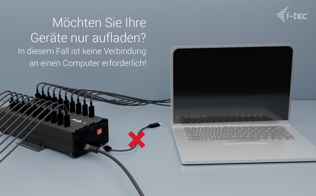 i-tec-usb-c-usb-a-metall-lade-und-daten-hub-20x-usb-c-15-w-pro-anschluss-360-w-n image 5