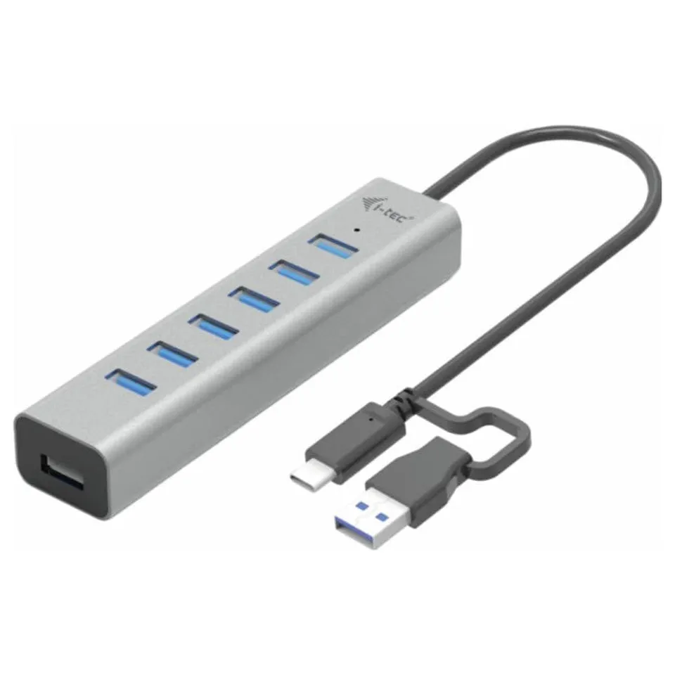 i-tec-usb-c-hub-7-port-7x-usb-a-3-2-gen1-mit-bc-1-2-schnellladung-30-cm-kabel image 1