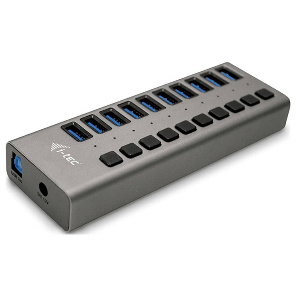 i-tec-usb-3-0-charging-hub-10-port-mit-externem-netzadapter-48w-10x-usb-ladeport image 1