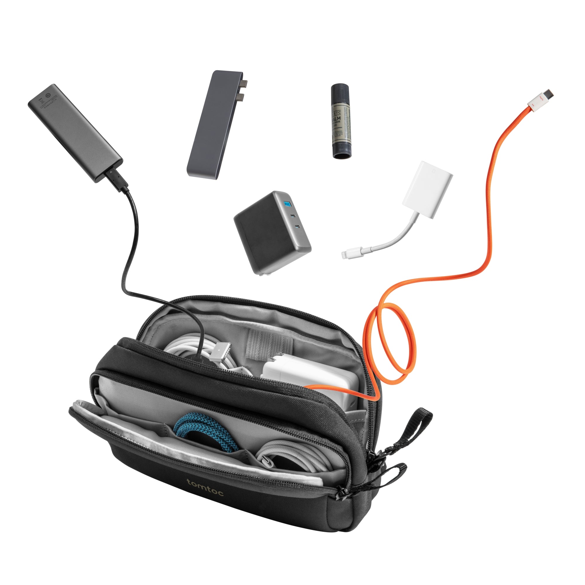 tomtoc-light-t12-electronic-accessory-pouch-1-8-l-rpet-600d-polyester image 2