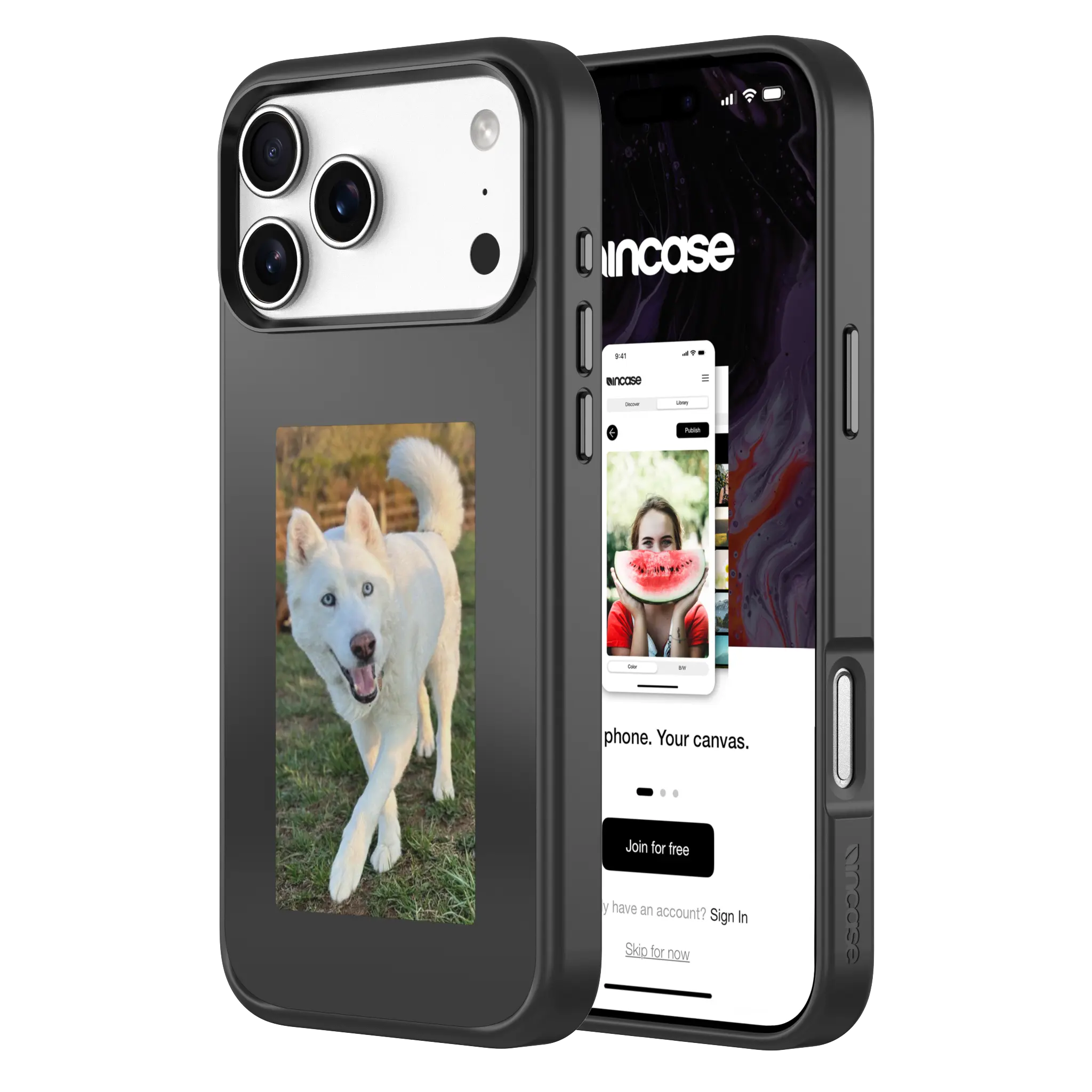 incase-my-flip-screen-case-f-r-iphone-17-pro-max-e-ink-display-nfc-magsafe-schwa image 2