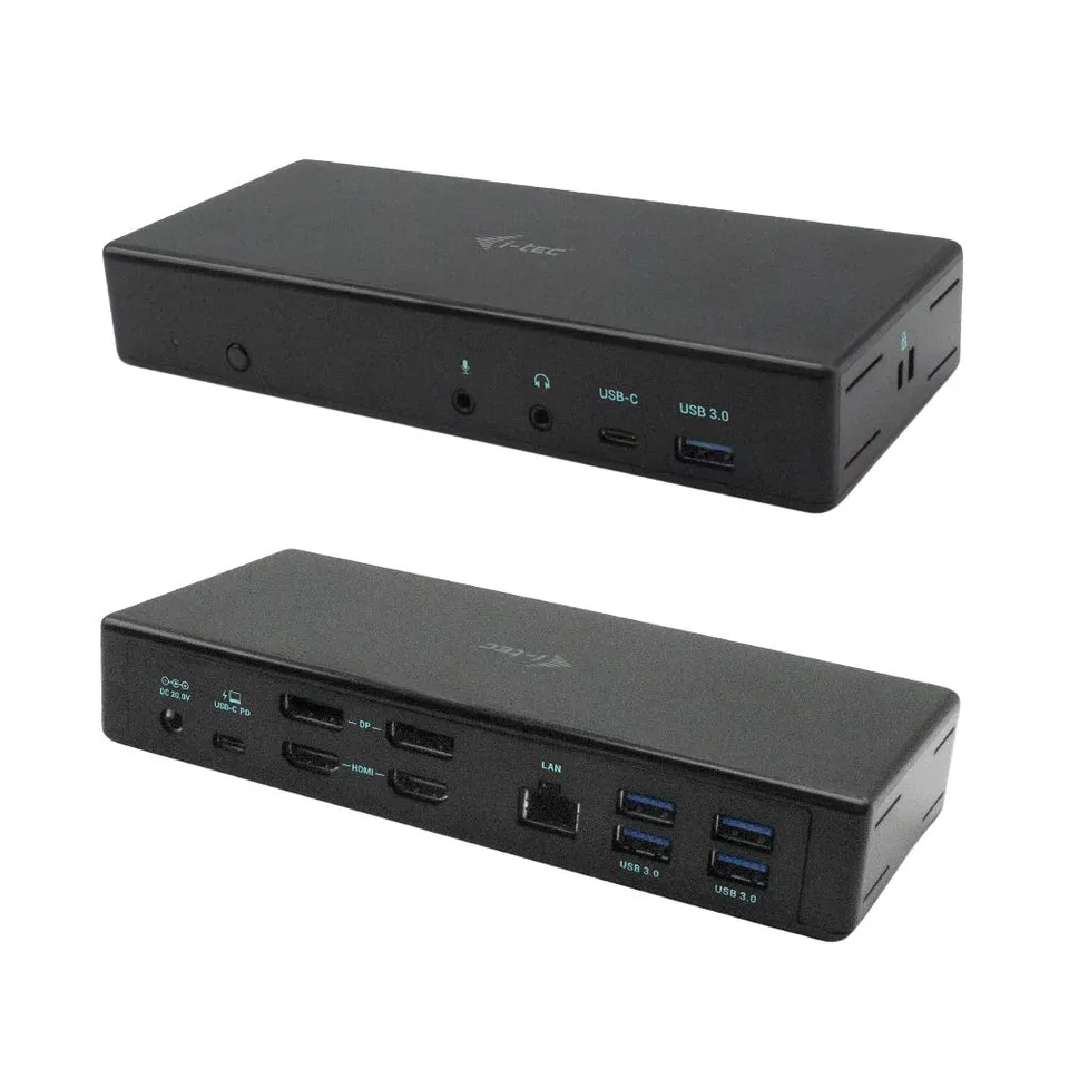 i-tec-usb-c-quattro-dockingstation-f-r-4-bildschirme-2x-displayport-2x-hdmi-1x-g image 1