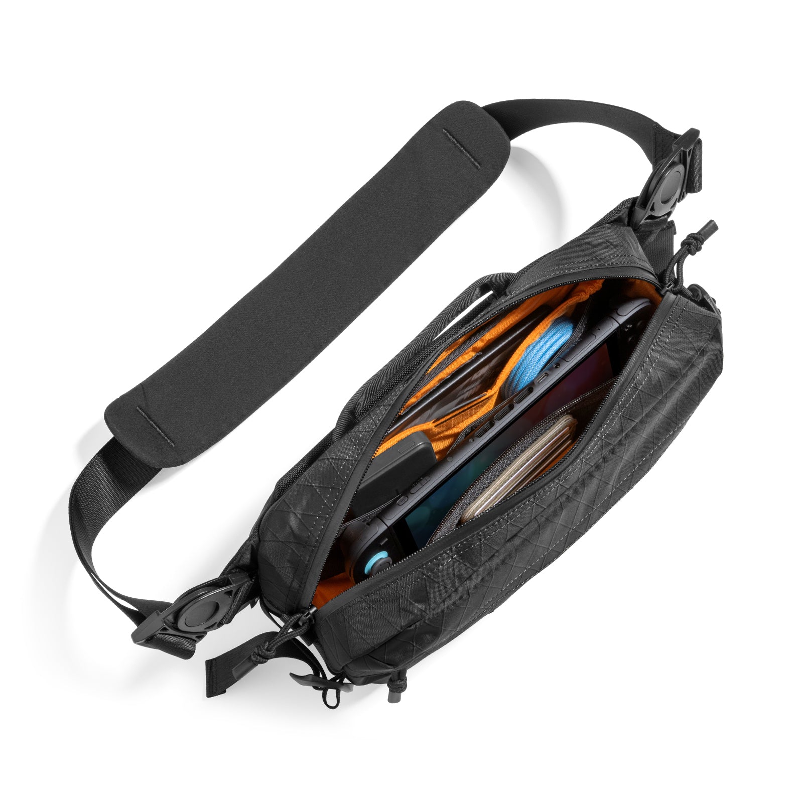 tomtoc-wander-t26-x-pac-daily-sling-bag-schwarz-orange-8-3-tablet-fach image 2
