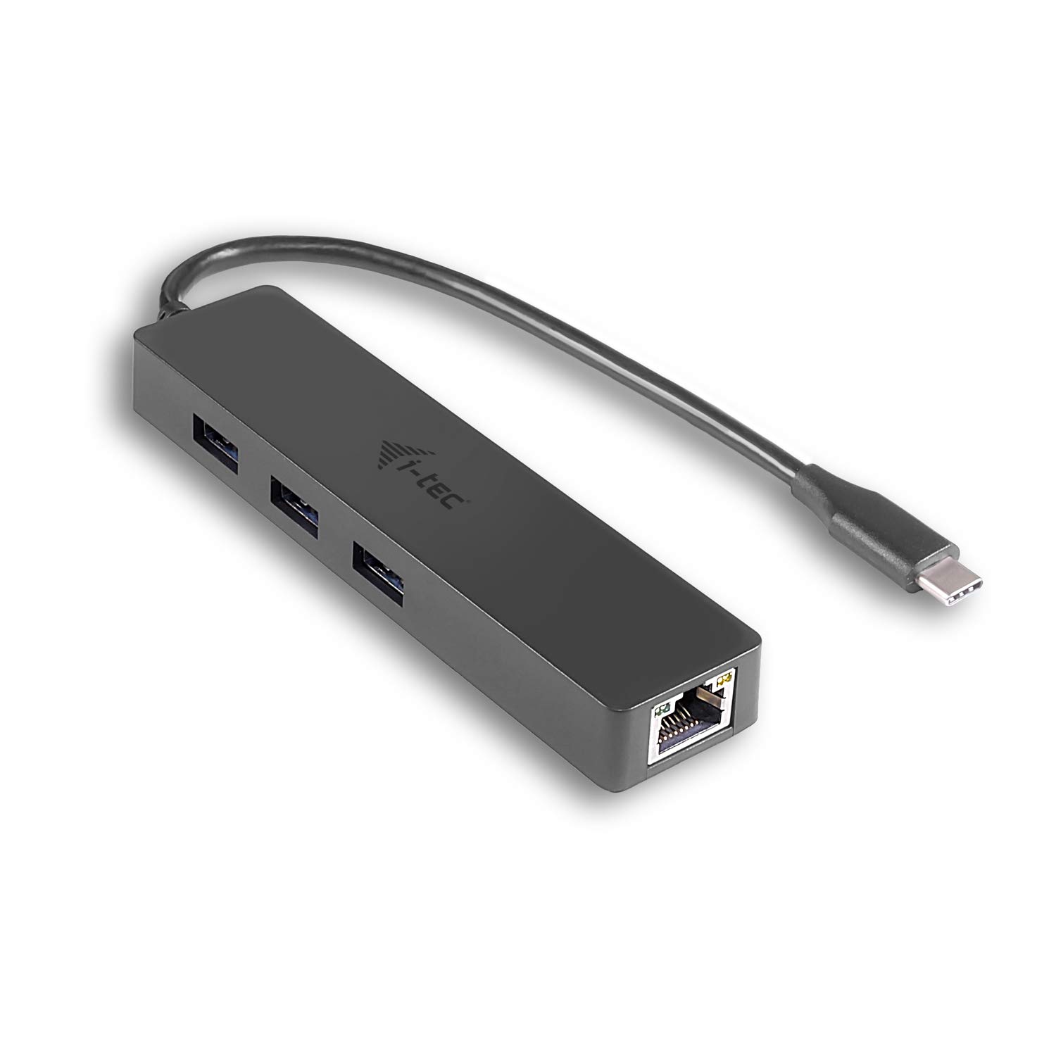 i-tec-usb-c-slim-hub-3-port-mit-gigabit-ethernet-adapter-usb-c-3-1-3x-usb-3-0-rj image 1