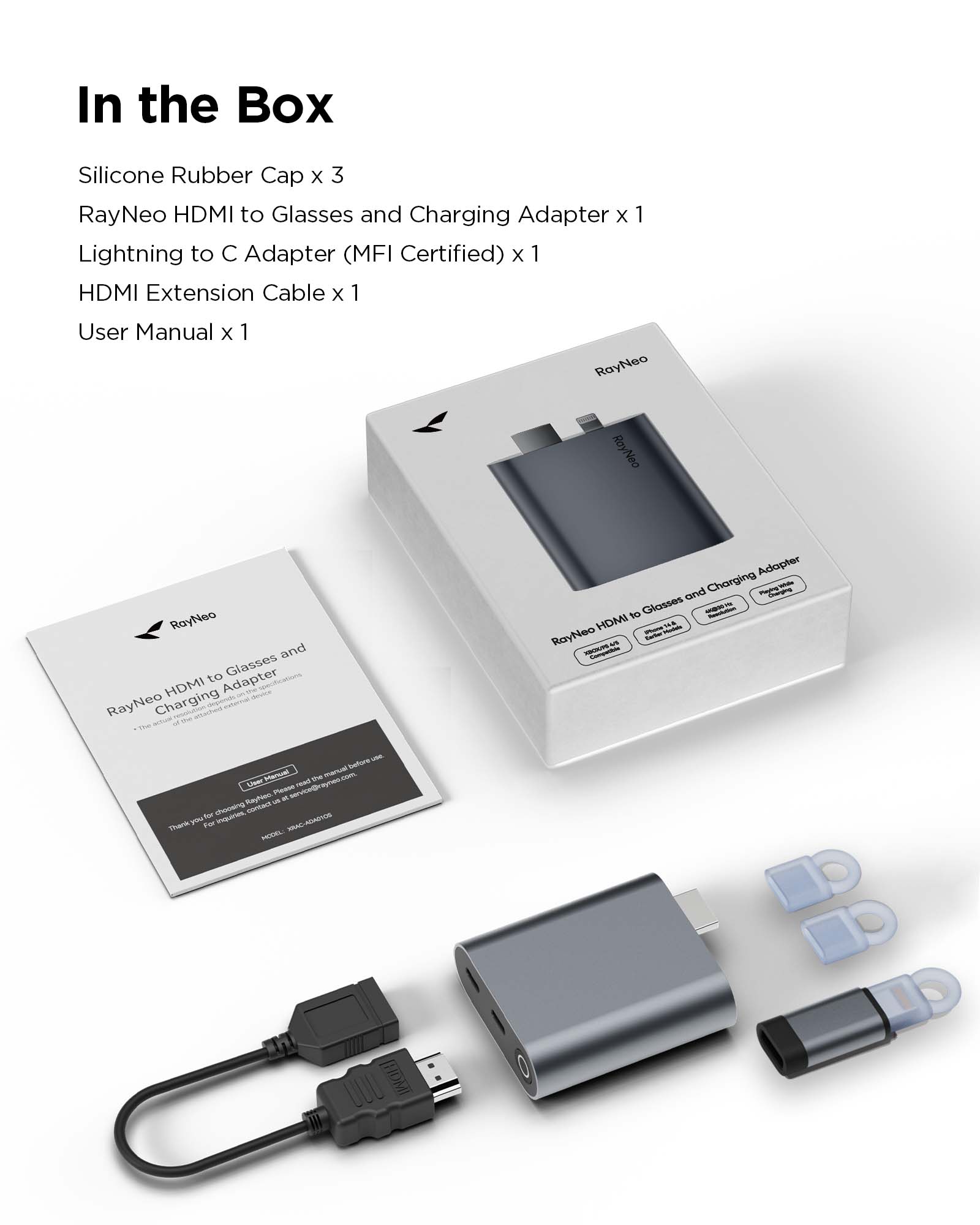rayneo-hdmi-adapter-f-r-ar-brillen-4k-30hz-mit-lade-funktion-f-r-hdmi-und-lightn image 7