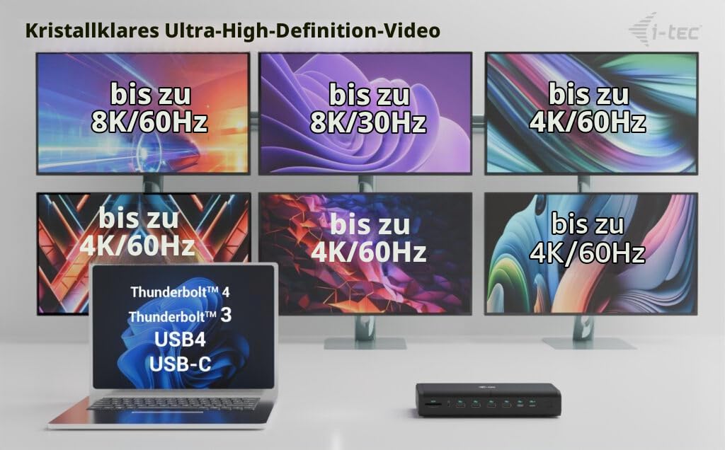 i-tec-universal-6x-4k-dockingstation-mit-140w-netzteil-2x-hdmi-2x-dp-2x-usb-c-mf image 5