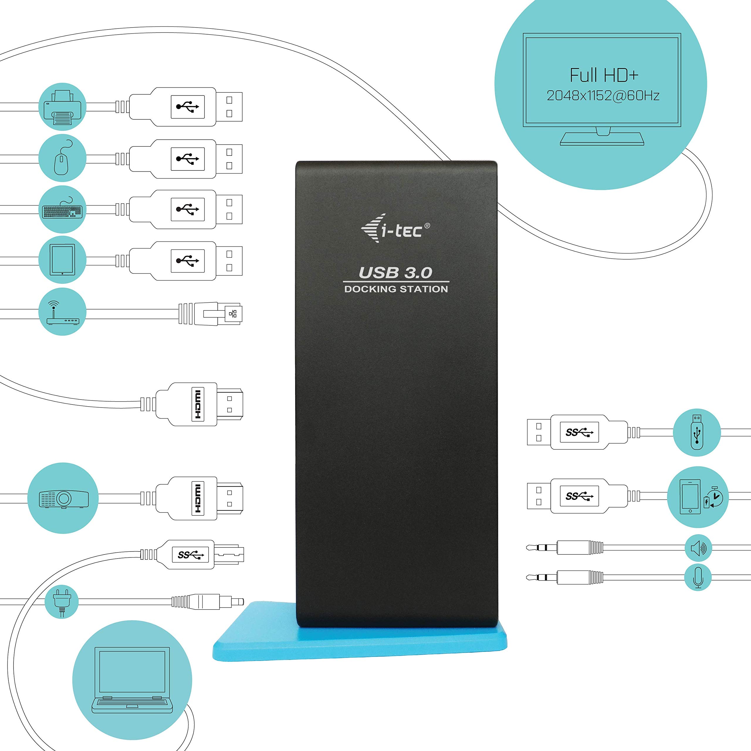 i-tec-usb-3-0-usb-c-dual-hdmi-docking-station-2x-hdmi-gigabit-ethernet-6-usb-por image 3