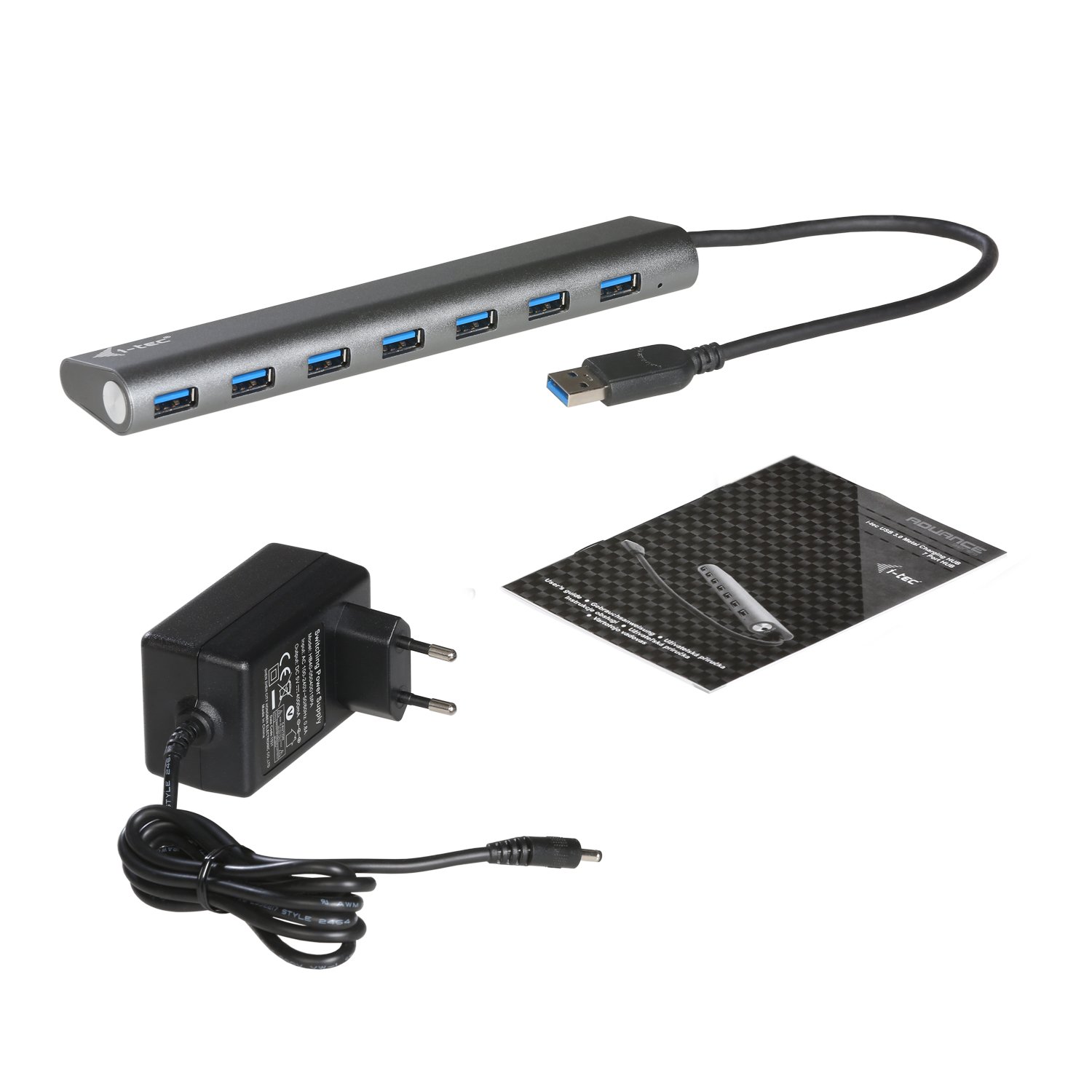 i-tec-usb-3-0-metal-charging-hub-7-port-mit-netzadapter-7x-usb-3-0-5-gbps-alumin image 4
