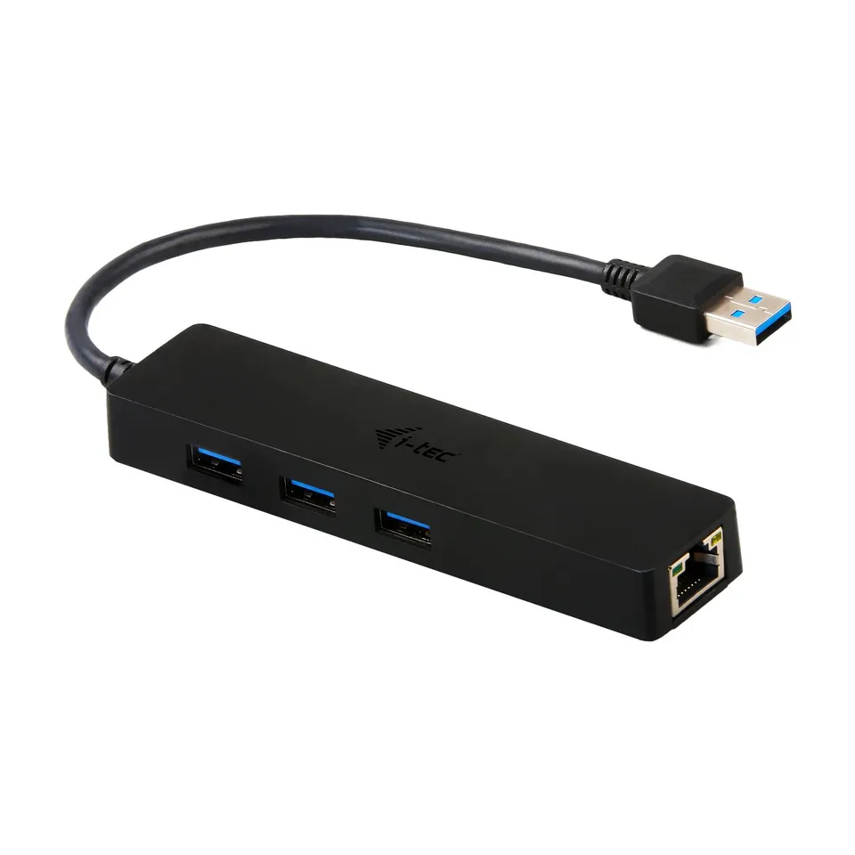 i-tec-usb-3-0-slim-hub-3-port-mit-gigabit-ethernet-adapter-passiv-5-gbps-10-100- image 1
