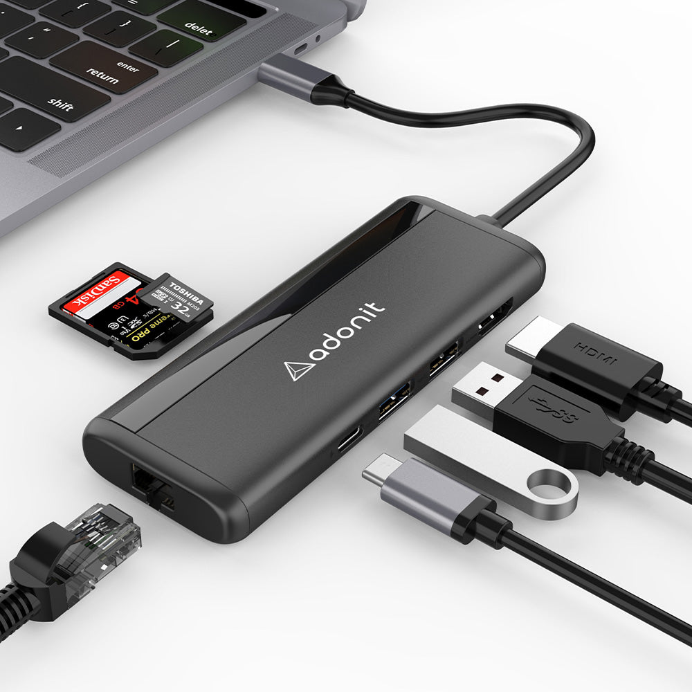 adonit-nest-7-in-1-hub-usb-c-dockingstation-mit-4k-hdmi-gigabit-ethernet-100w-pd image 3