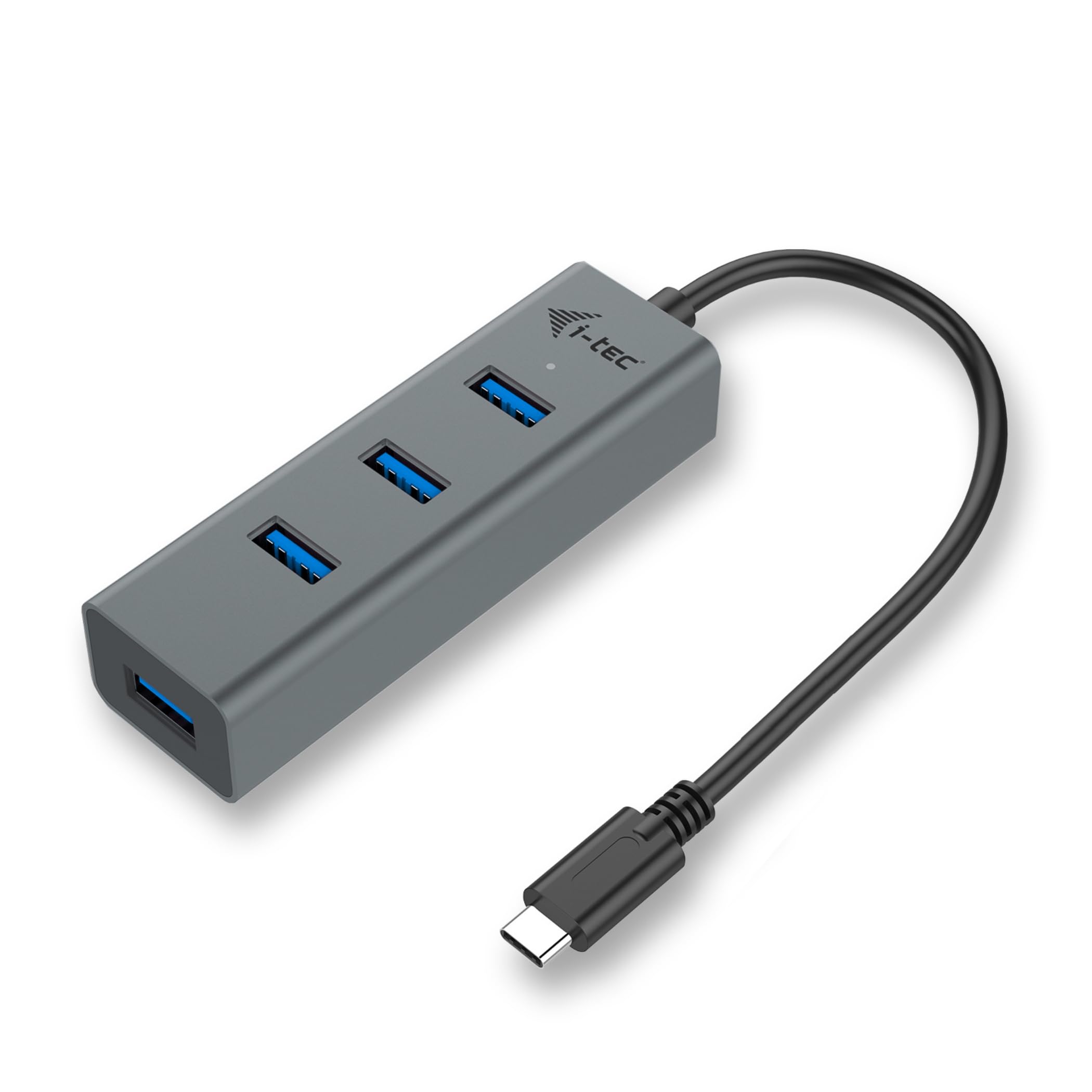 i-tec-usb-c-metal-hub-4-port-4x-usb-a-3-0-hub-f-r-notebook-tablet-und-smartphone image 2