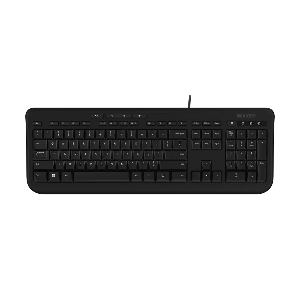 incase-designed-by-microsoft-wired-keyboard-600-kabelgebundene-tastatur-schwarz image 1