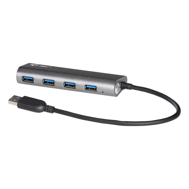 i-tec-usb-3-0-metal-charging-hub-4-port-mit-netzadapter-aluminium-design-5-gbps- image 1