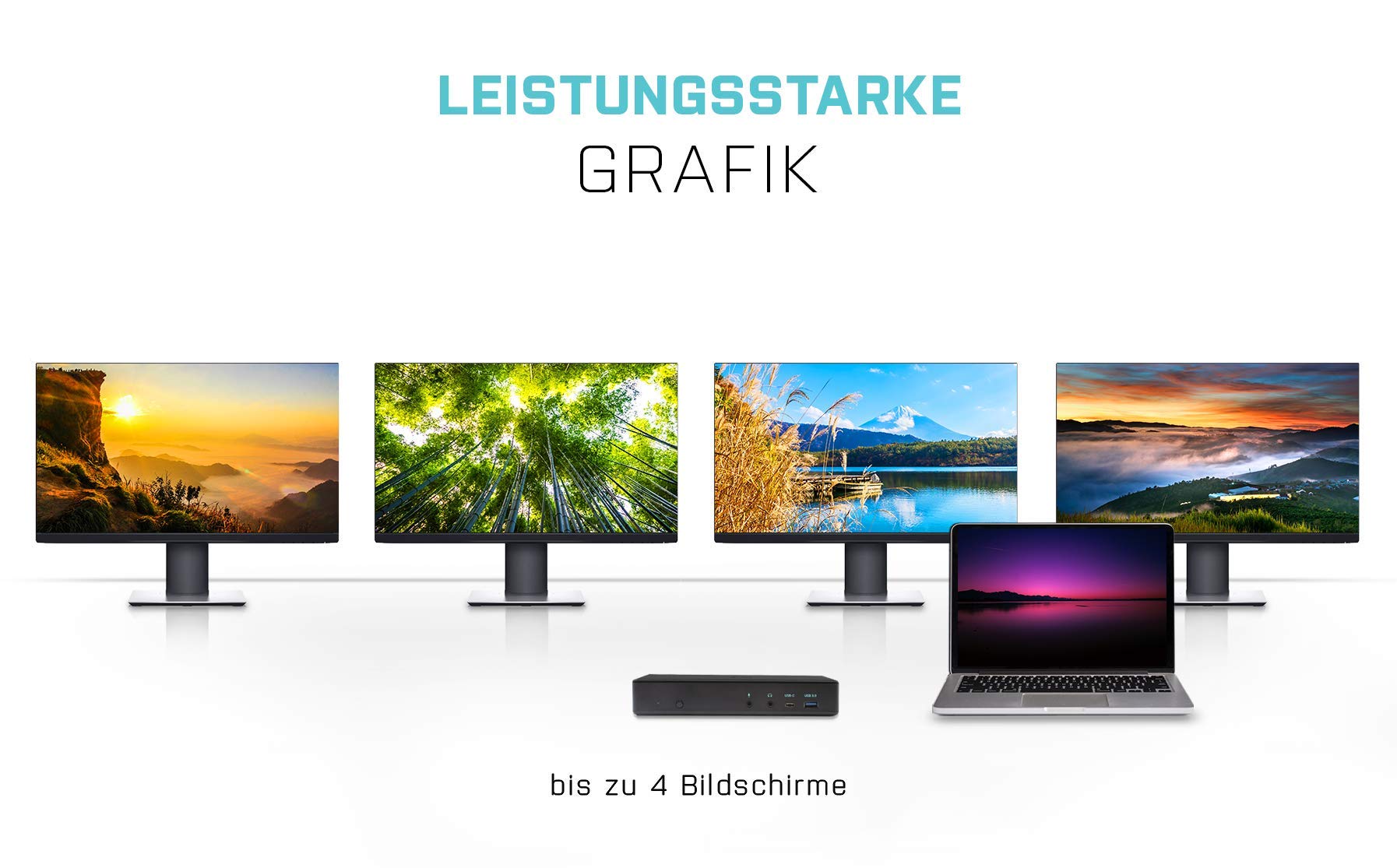 i-tec-usb-c-quattro-dockingstation-f-r-4-bildschirme-2x-displayport-2x-hdmi-1x-g image 3