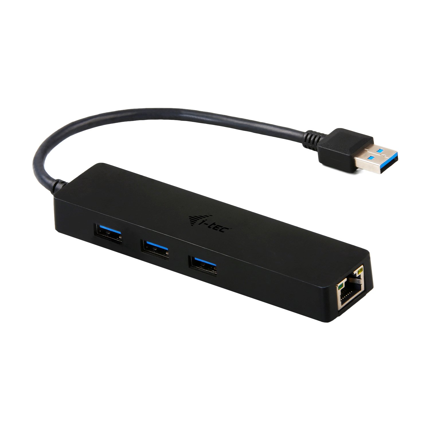 i-tec-usb-3-0-slim-hub-3-port-mit-gigabit-ethernet-adapter-passiv-5-gbps-10-100- image 1