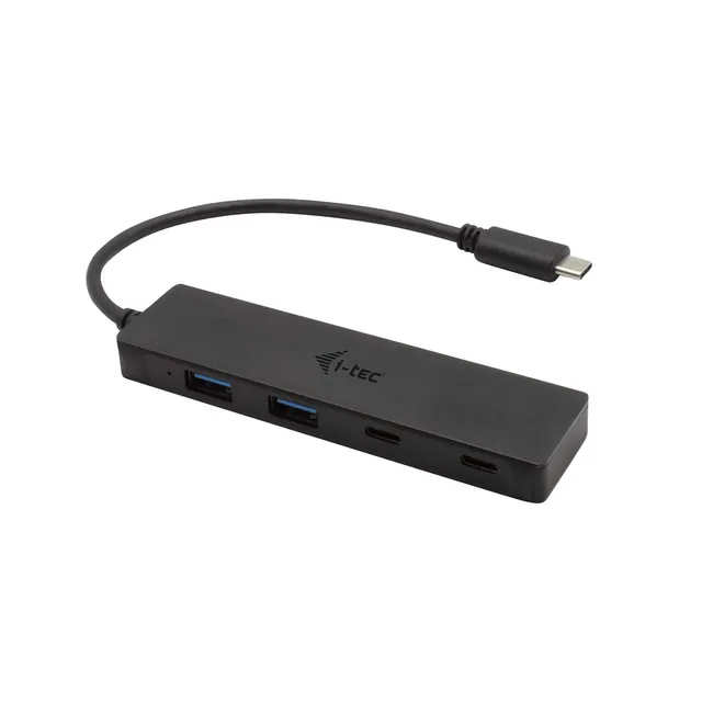 i-tec-usb-c-hub-mit-2x-usb-3-0-und-2x-usb-c-19-cm-usb-c-kabel-f-r-notebook-table image 1