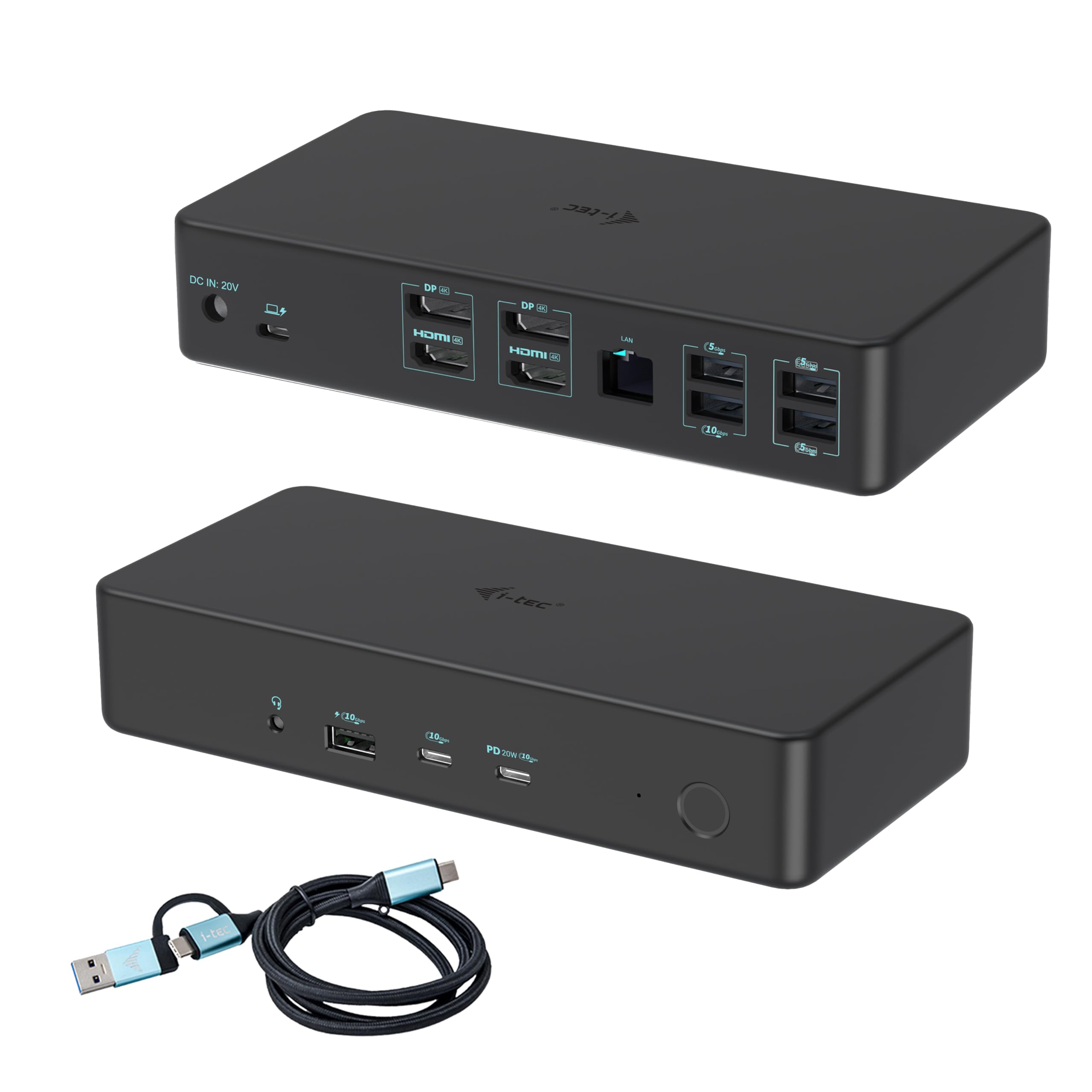 i-tec-cadual4kdockpd2uk-usb-c-dockingstation-f-r-laptop-usb-3-2-gen-1-dual-4k-di image 1