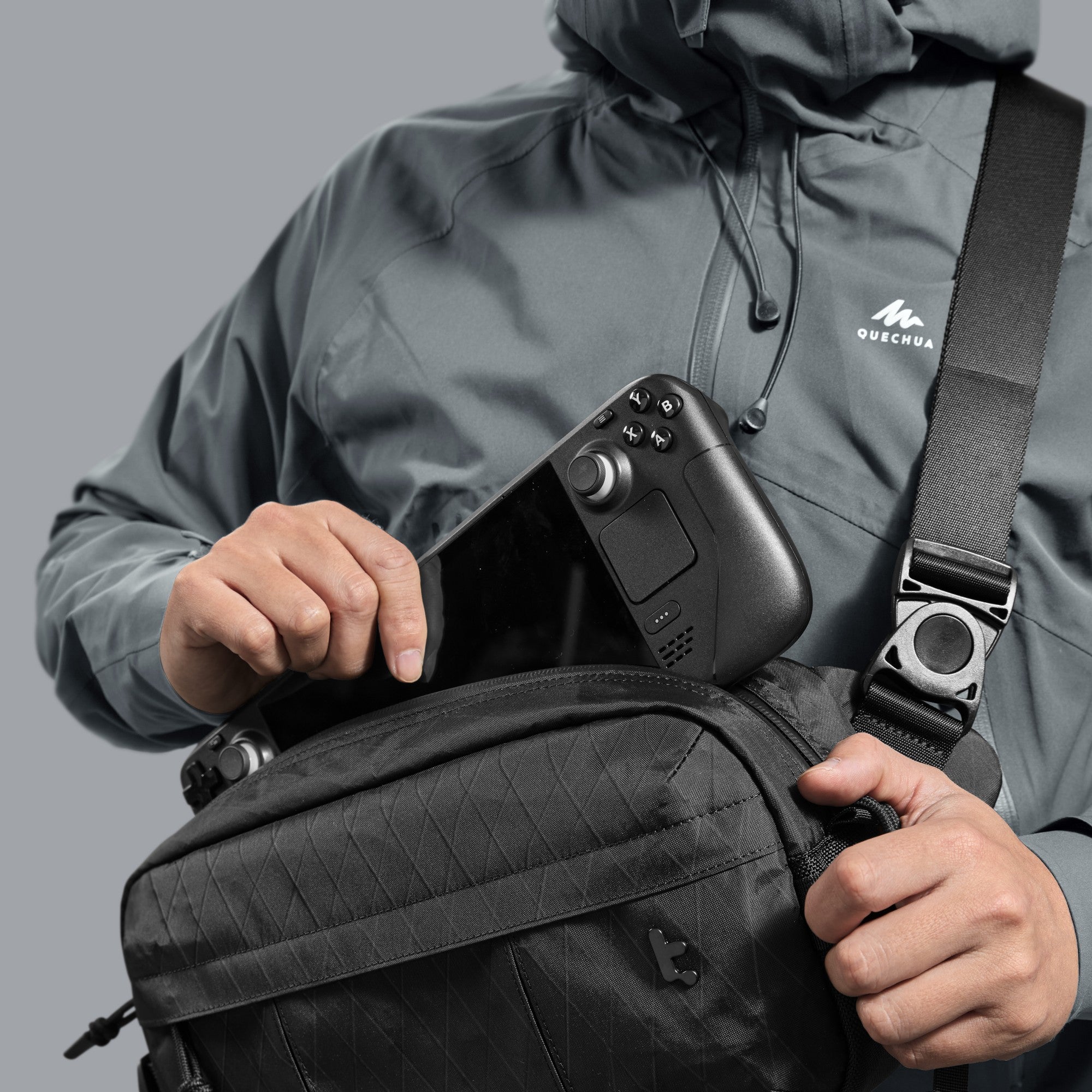 tomtoc-steam-deck-travel-duo-wander-t26-x-pac-sling-bag-armor-g12-case-bundle image 7